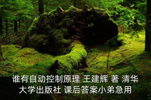 誰有自動控制原理 王建輝 著 清華大學出版社 課后答案小弟急用