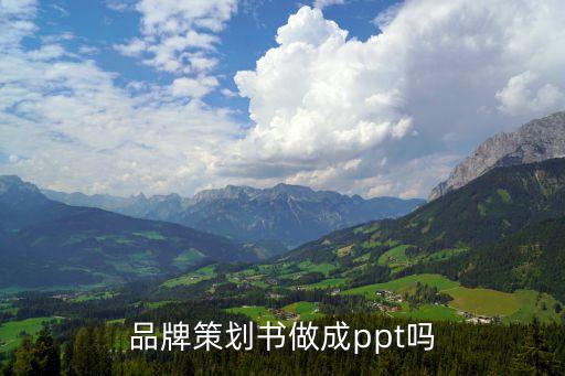 品牌策劃書(shū)做成ppt嗎
