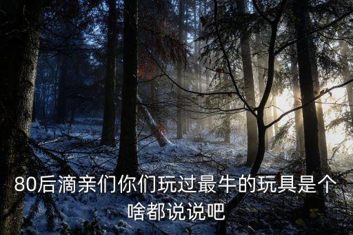 最厲害的玩具，80后滴親們你們玩過最牛的玩具是個啥都說說吧