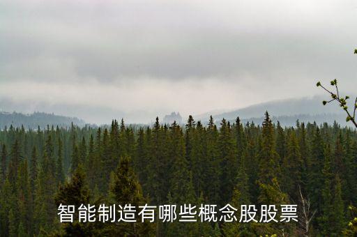 智能制造有哪些概念股股票