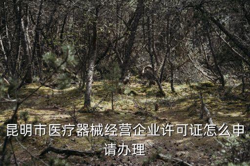 昆明市醫(yī)療器械經(jīng)營企業(yè)許可證怎么申請辦理
