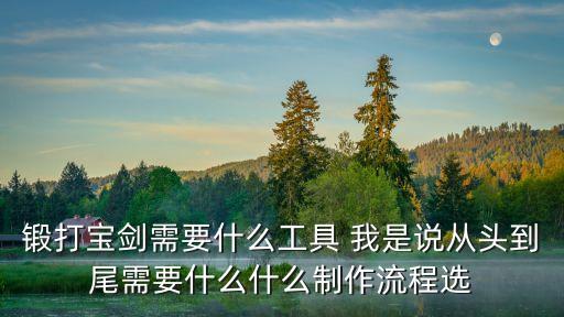 鍛打?qū)殑π枰裁垂ぞ?我是說從頭到尾需要什么什么制作流程選