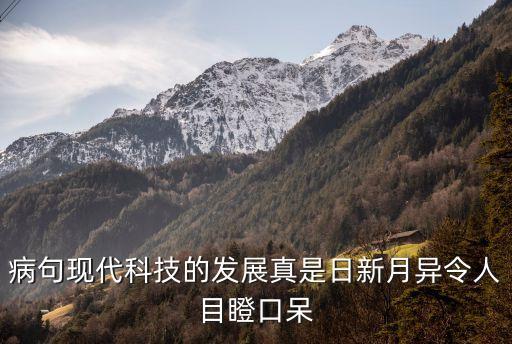 醫(yī)療技術(shù)發(fā)展日新月異，科學(xué)技術(shù)日新月異 的曰新月異意思