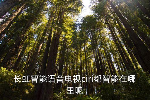 長虹智能語音電視ciri都智能在哪里呢