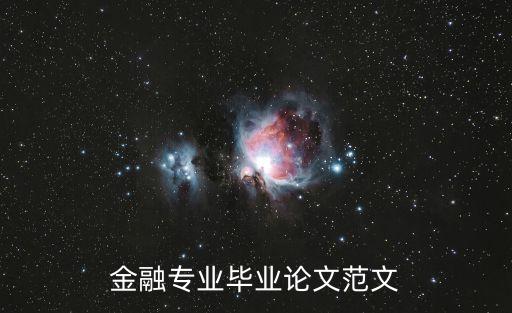 金融專業(yè)畢業(yè)論文范文