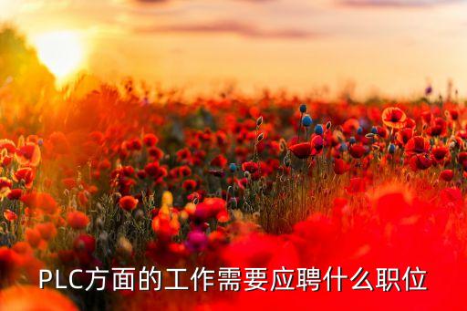 PLC方面的工作需要應(yīng)聘什么職位