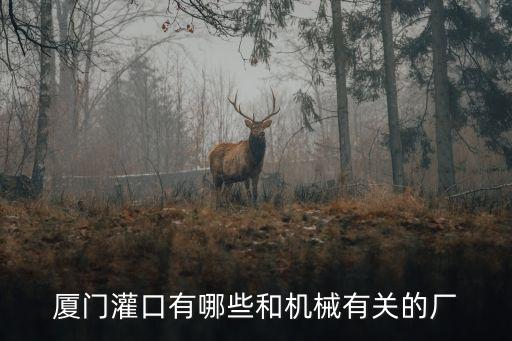 建科機械公司，廈門灌口有哪些和機械有關(guān)的廠