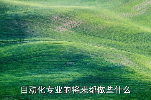 自動(dòng)化專業(yè)的將來都做些什么