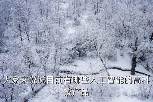 人工智能的產(chǎn)品有哪些，大家來說說目前有哪些人工智能的高科技產(chǎn)品