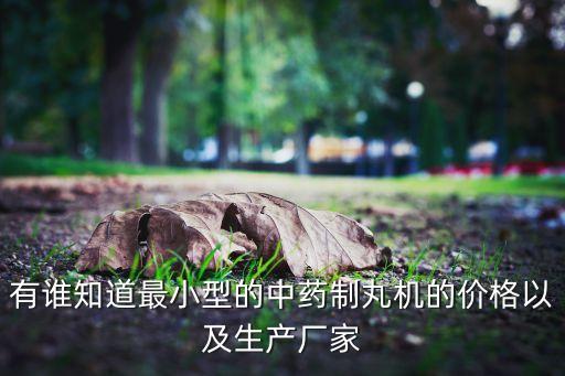 小型中藥制丸機(jī)多少錢一臺(tái)，有誰(shuí)知道最小型的中藥制丸機(jī)的價(jià)格以及生產(chǎn)廠家