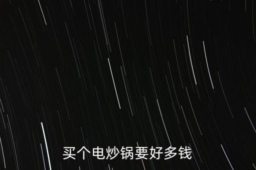 買(mǎi)個(gè)電炒鍋要好多錢(qián)