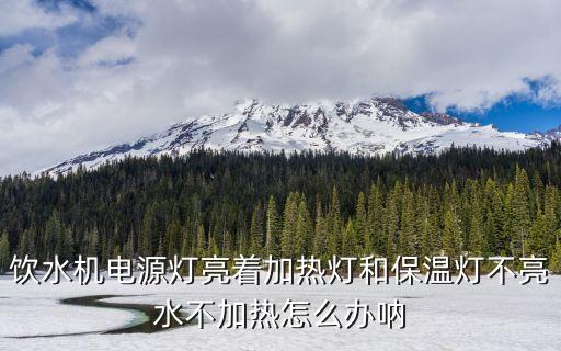 飲水機(jī)電源燈亮著加熱燈和保溫?zé)舨涣了患訜嵩趺崔k吶