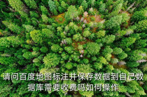 請問百度地圖標(biāo)注并保存數(shù)據(jù)到自己數(shù)據(jù)庫需要收費(fèi)嗎如何操作