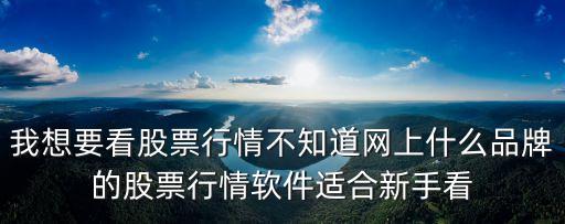 我想要看股票行情不知道網(wǎng)上什么品牌的股票行情軟件適合新手看