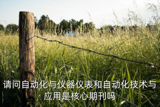 請問自動化與儀器儀表和自動化技術(shù)與應用是核心期刊嗎