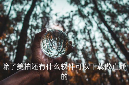 除了美拍還有什么軟件可以下載做直播的