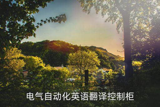 電氣自動(dòng)化控制柜，電氣控制柜干什么用的