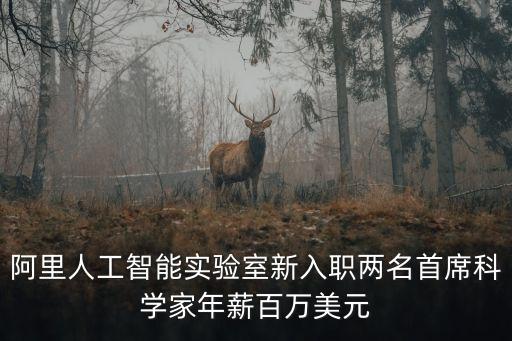 阿里人工智能實驗室新入職兩名首席科學家年薪百萬美元
