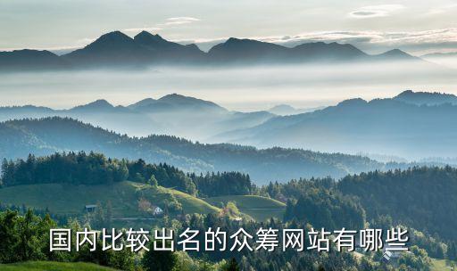 國內(nèi)比較出名的眾籌網(wǎng)站有哪些