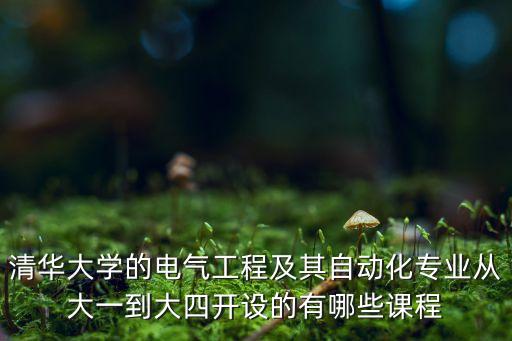 清華大學(xué)的電氣工程及其自動(dòng)化專業(yè)從大一到大四開設(shè)的有哪些課程