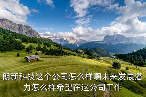 朗新科技這個公司怎么樣啊未來發(fā)展?jié)摿υ趺礃酉Ｍ谶@公司工作