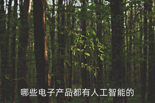 哪些電子產(chǎn)品都有人工智能的