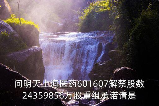 問明天上海醫(yī)藥601607解禁股數(shù)24359856萬股重組承諾請是