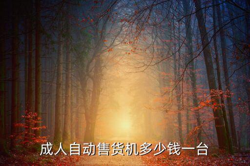 成人自動(dòng)售貨機(jī)多少錢一臺(tái)