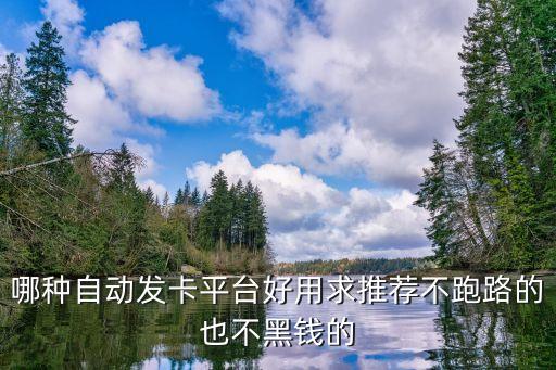 哪種自動(dòng)發(fā)卡平臺(tái)好用求推薦不跑路的也不黑錢(qián)的