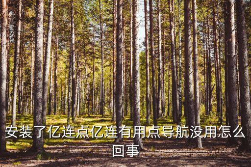 安裝了億連點(diǎn)億連有用點(diǎn)導(dǎo)航?jīng)]用怎么回事