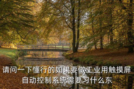 請問一下懂行的如果要做工業(yè)用觸摸屏自動控制系統(tǒng)需要習什么東