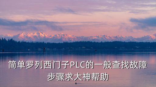 簡(jiǎn)單羅列西門(mén)子PLC的一般查找故障步驟求大神幫助