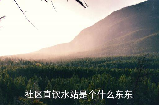 社區(qū)直飲水站是個什么東東
