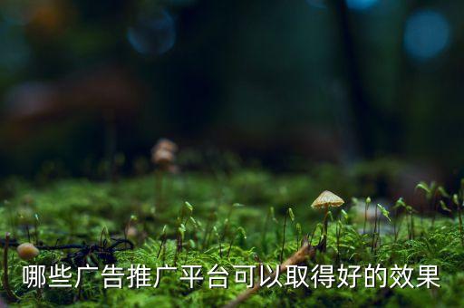 哪些廣告推廣平臺(tái)可以取得好的效果