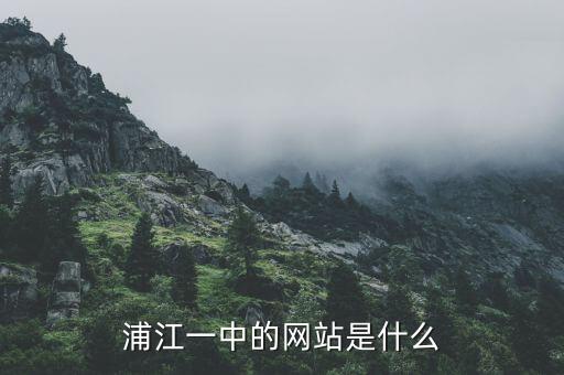 浦江一中的網(wǎng)站是什么