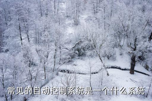常見(jiàn)的自動(dòng)控制系統(tǒng)是一個(gè)什么系統(tǒng)