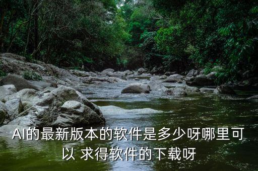 AI的最新版本的軟件是多少呀哪里可以 求得軟件的下載呀