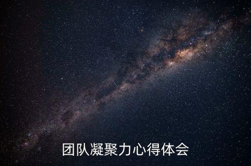 團(tuán)隊凝聚力心得體會