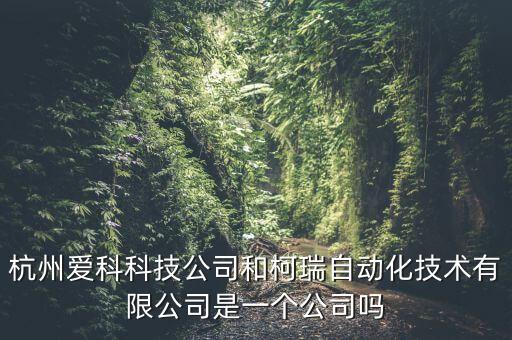 杭州愛(ài)科科技公司和柯瑞自動(dòng)化技術(shù)有限公司是一個(gè)公司嗎