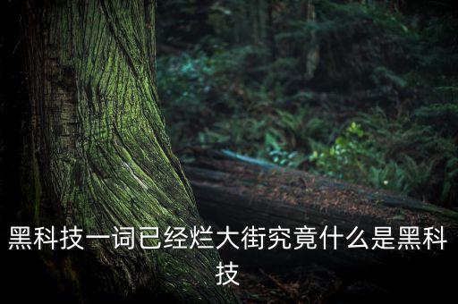 黑科技前身，黑科技一詞已經(jīng)爛大街究竟什么是黑科技