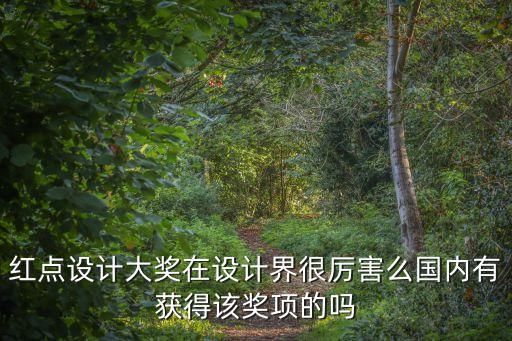紅點設計大獎在設計界很厲害么國內有獲得該獎項的嗎