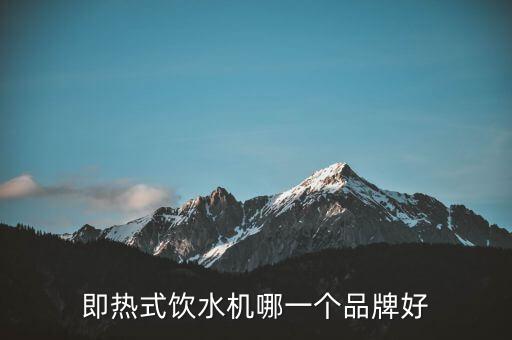 即熱式飲水機哪一個品牌好