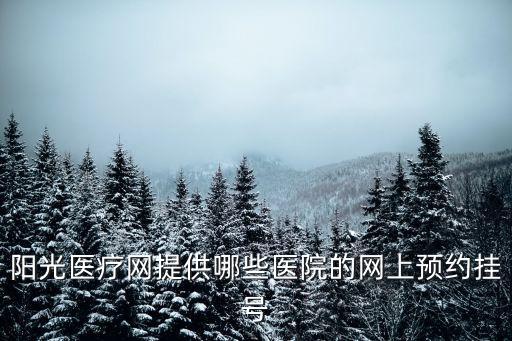 陽光醫(yī)療網(wǎng)提供哪些醫(yī)院的網(wǎng)上預(yù)約掛號