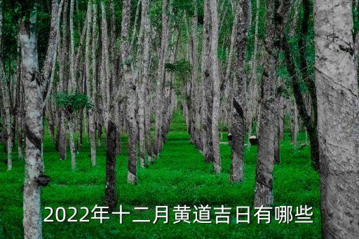 2022年十二月黃道吉日有哪些