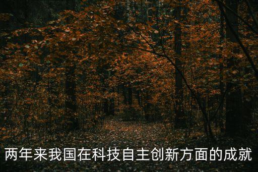 兩年來我國在科技自主創(chuàng)新方面的成就