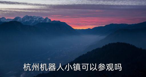 杭州機(jī)器人小鎮(zhèn)可以參觀嗎