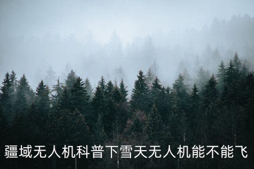 疆域無人機科普下雪天無人機能不能飛