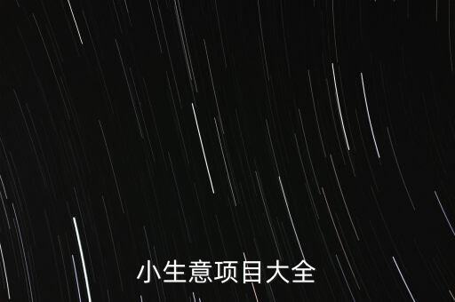 小生意項目大全