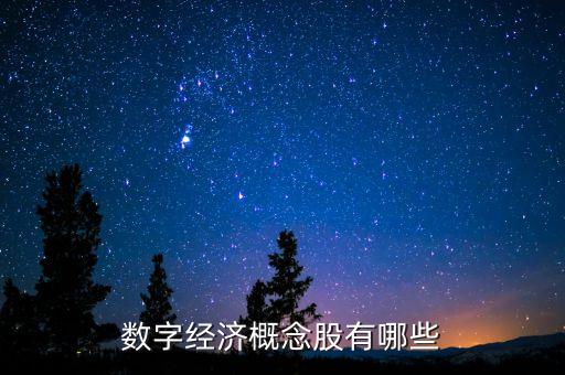 數(shù)字經(jīng)濟概念股有哪些
