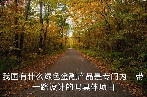 我國(guó)有什么綠色金融產(chǎn)品是專門(mén)為一帶一路設(shè)計(jì)的嗎具體項(xiàng)目